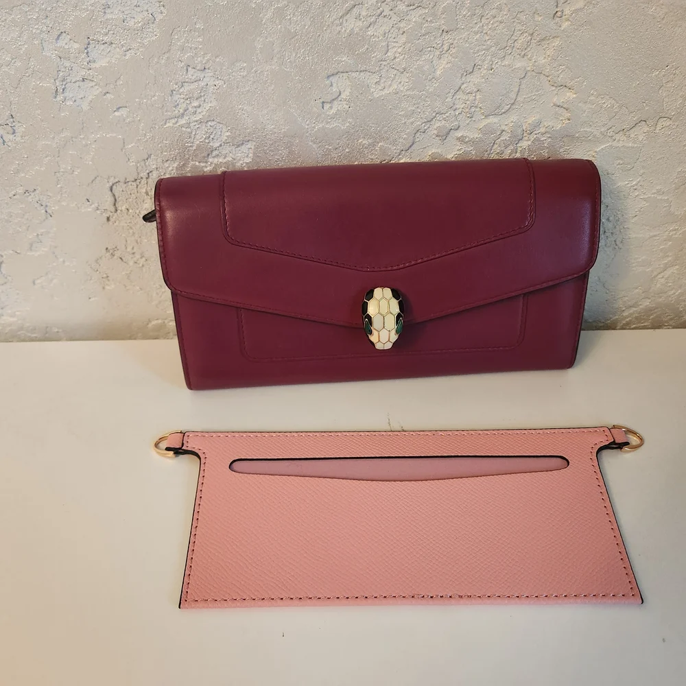 Bulgari Magenta Shoulder Bag with Iconic Clasp